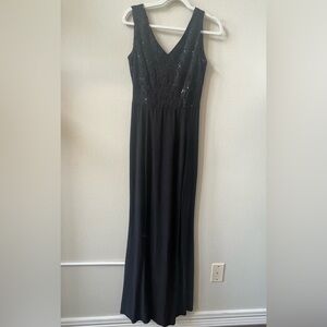 Leslie Fay Black Sleeveless Dress